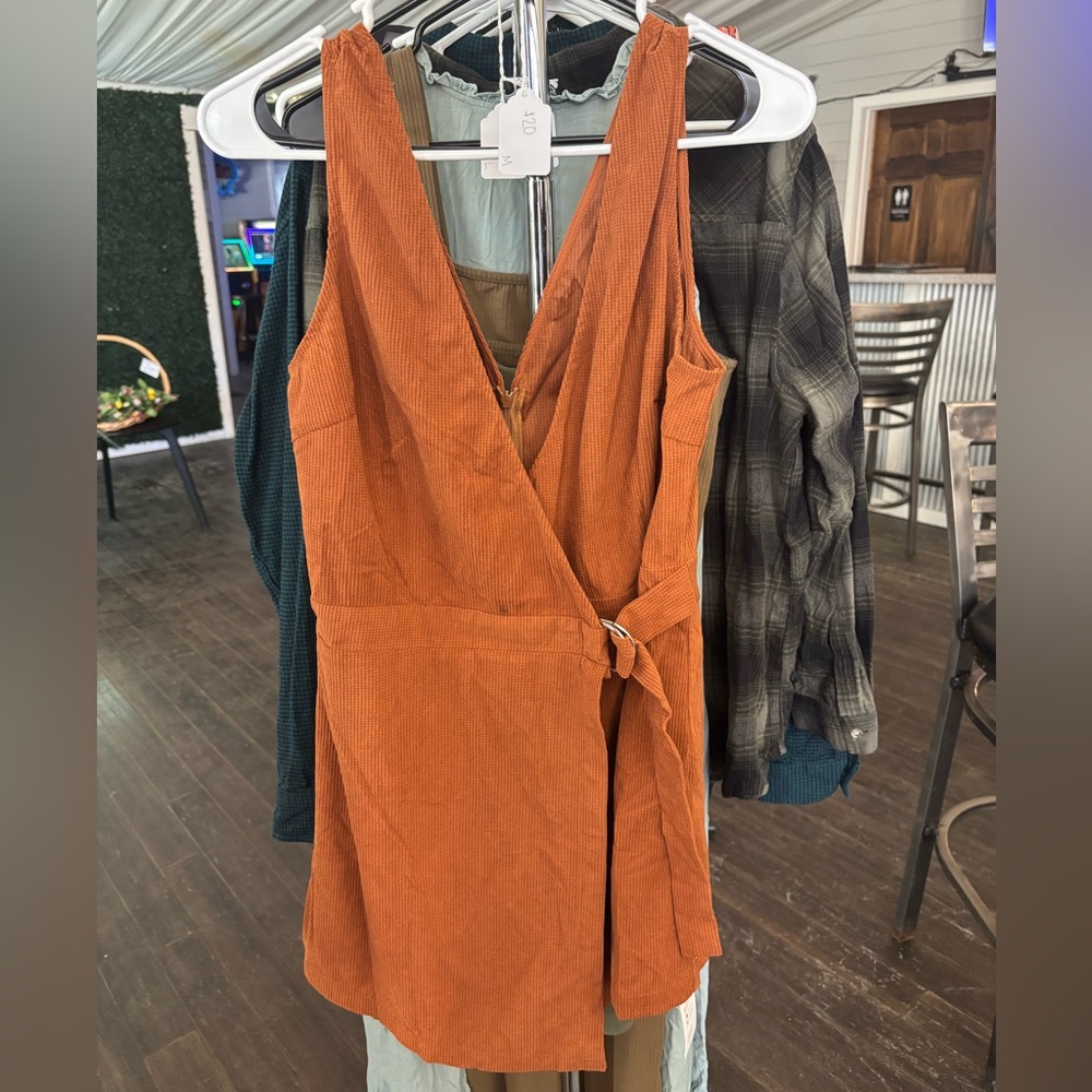 Cupshe Rust Mini Wrap Romper NWT - image 1